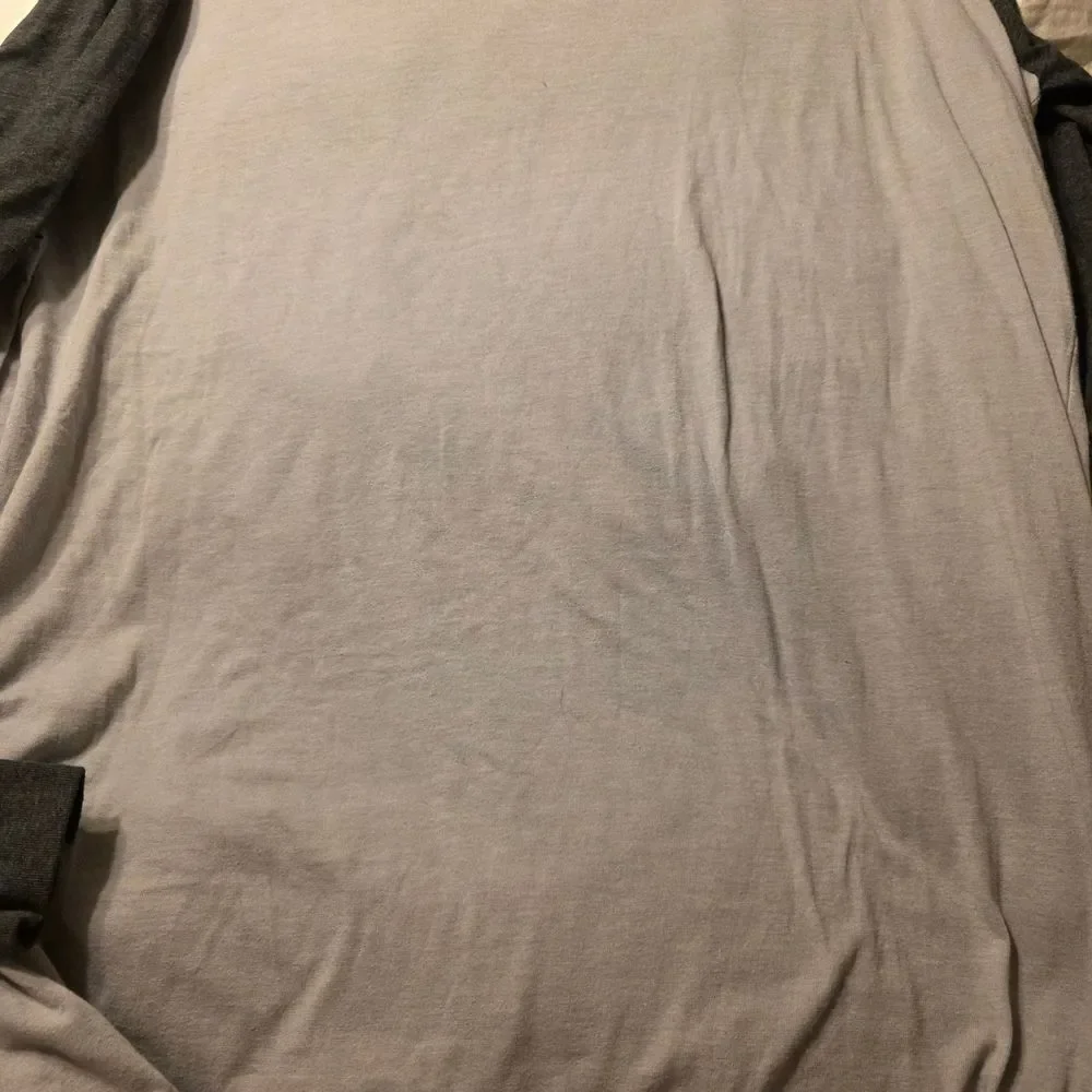 The North Face XXL Grey & Charcoal Raglan Long Sleeve Baseball Tee